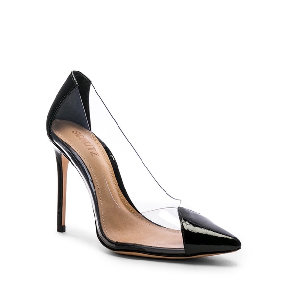 Schutz cendi heels 10.5 black transparent - Picture 1 of 5